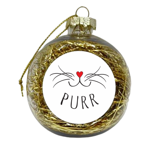 Cat's Whiskers  Purr - xmas bauble by Kat Pearson