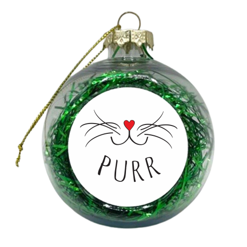 Cat's Whiskers  Purr - xmas bauble by Kat Pearson