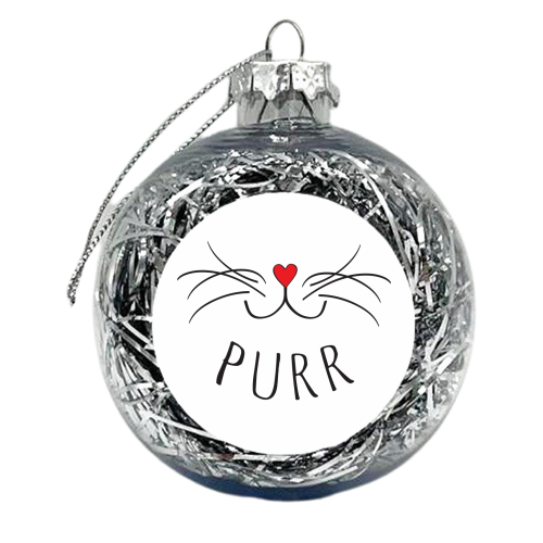 Cat's Whiskers  Purr - xmas bauble by Kat Pearson