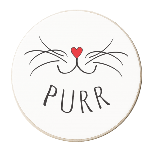 Cat's Whiskers  Purr - personalised beer coaster by Kat Pearson