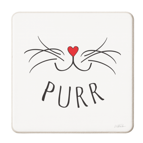 Cat's Whiskers  Purr - personalised beer coaster by Kat Pearson
