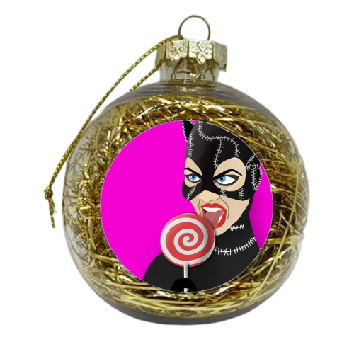 catwoman - xmas bauble by ainsley wilson