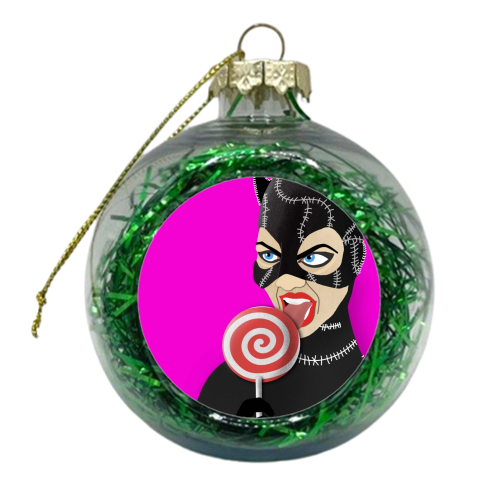 catwoman - xmas bauble by ainsley wilson