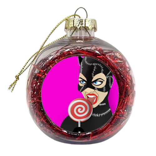 catwoman - xmas bauble by ainsley wilson