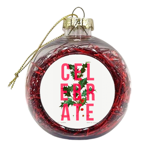 Celebrate - xmas bauble by The 13 Prints