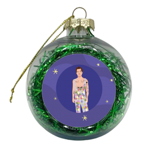 Celebrate In Style - Harry Print - xmas bauble by Laura Lonsdale