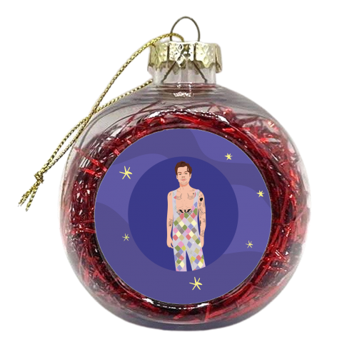 Celebrate In Style - Harry Print - xmas bauble by Laura Lonsdale