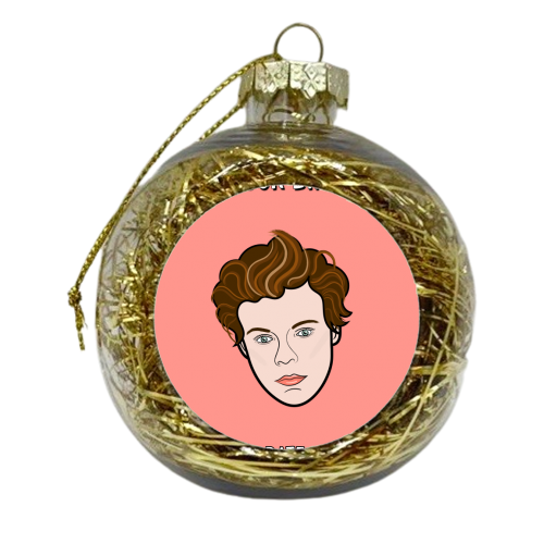 Celebrate Your Birthday In Style - xmas bauble by Adam Regester
