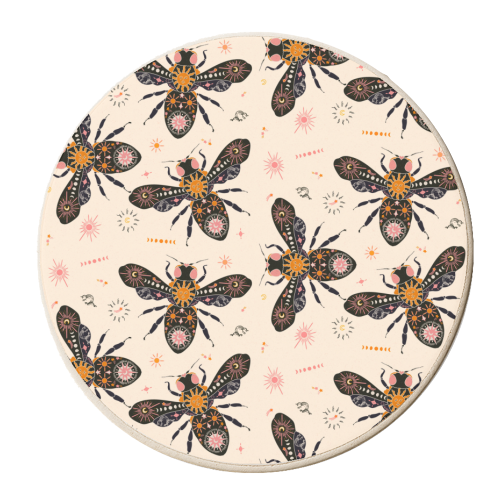 Celestial Buzz - personalised beer coaster by Lisa Wardle