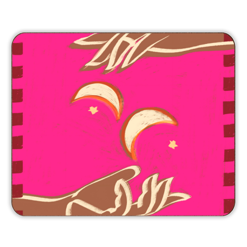 Celestial Exchange – A Couple Of Moons - designer placemat by Uma Prabhakar Gokhale