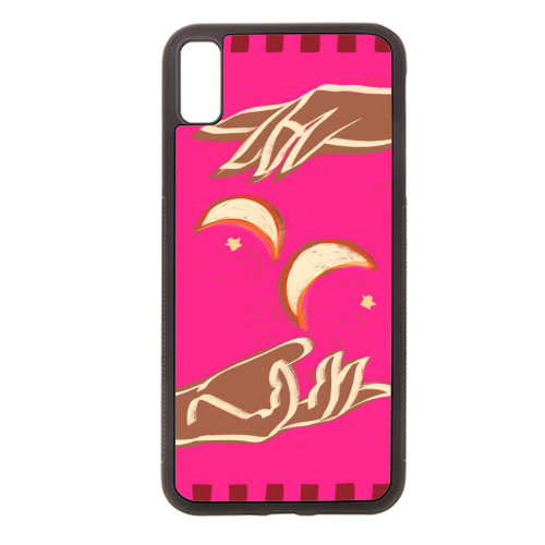 Celestial Exchange – A Couple Of Moons - stylish phone case by Uma Prabhakar Gokhale