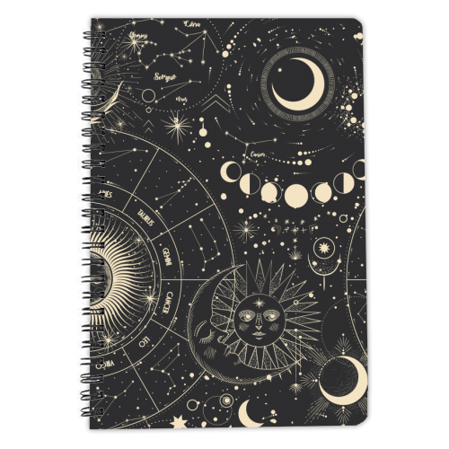 Celestial map - personalised A4, A5, A6 notebook by haris kavalla