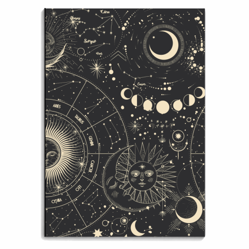 Celestial map - personalised A4, A5, A6 notebook by haris kavalla