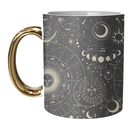 Celestial map - unique mug by haris kavalla