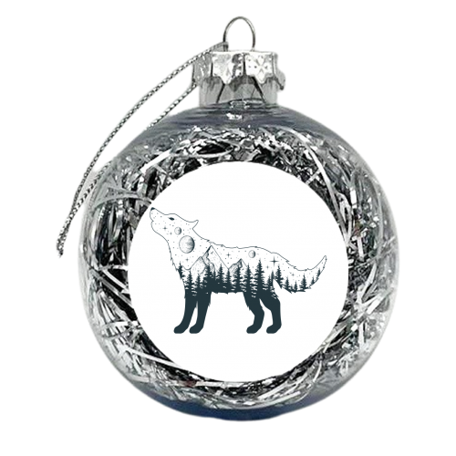 celestial wolf - xmas bauble by Anastasios Konstantinidis
