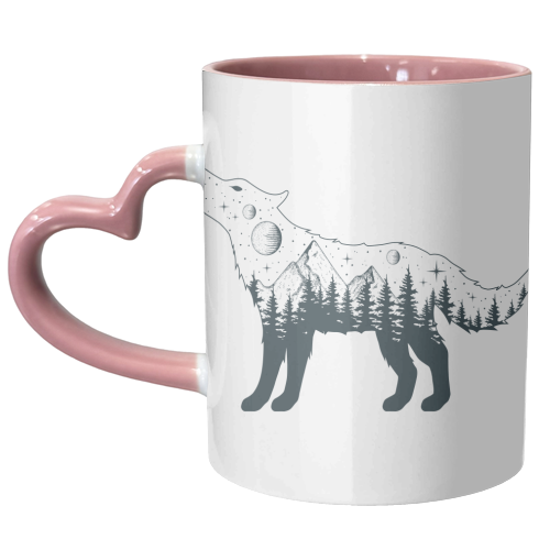 celestial wolf - unique mug by Anastasios Konstantinidis
