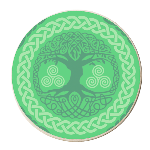 CELTIC TREE OF LIFE - personalised beer coaster by AP