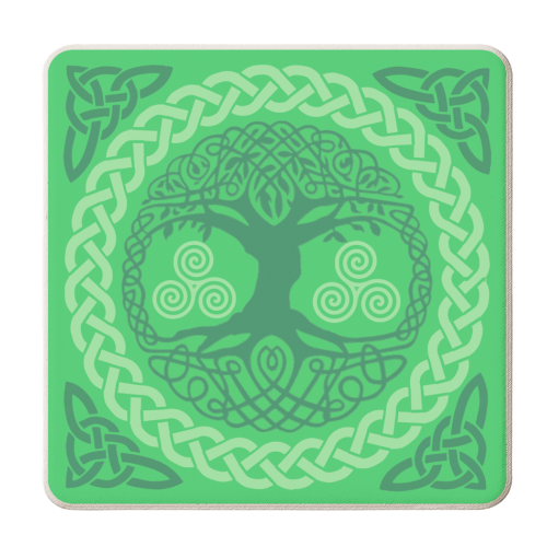 CELTIC TREE OF LIFE - personalised beer coaster by AP