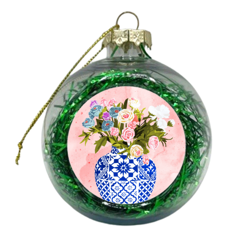 Ceramic Planter - xmas bauble by Uma Prabhakar Gokhale
