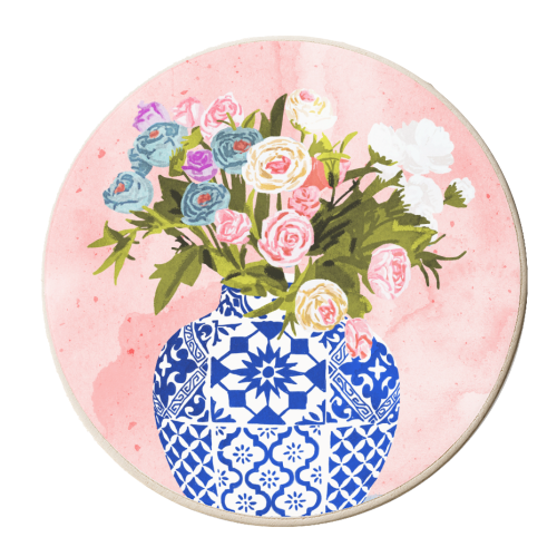 Ceramic Planter - personalised beer coaster by Uma Prabhakar Gokhale