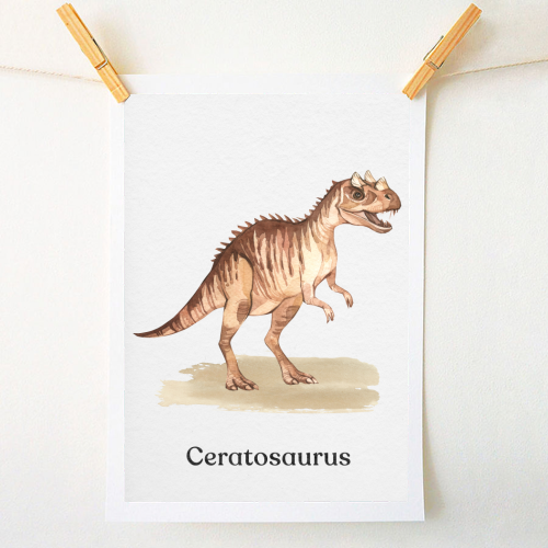 Ceratosaurus - A1 - A4 art print by Gal Design