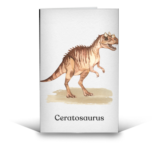 Ceratosaurus - funny greeting card by Gal Design