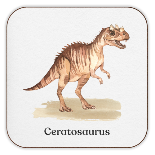 Ceratosaurus - personalised beer coaster by Gal Design