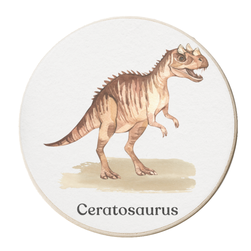 Ceratosaurus - personalised beer coaster by Gal Design