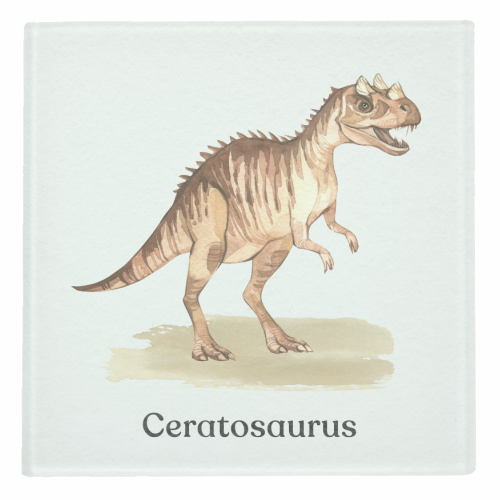 Ceratosaurus - personalised beer coaster by Gal Design