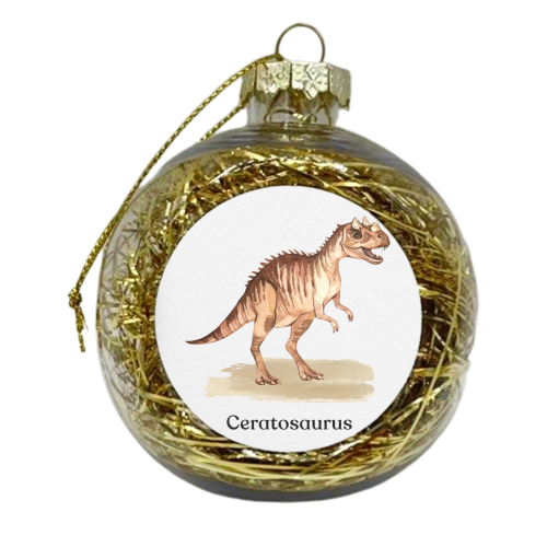 Ceratosaurus - xmas bauble by Gal Design