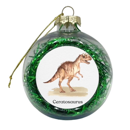 Ceratosaurus - xmas bauble by Gal Design