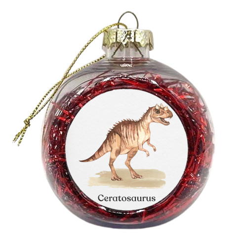 Ceratosaurus - xmas bauble by Gal Design