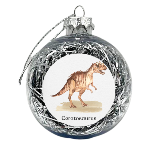 Ceratosaurus - xmas bauble by Gal Design