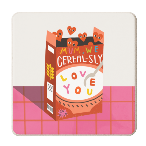Cereal Mum Design - personalised beer coaster by AbiGoLucky