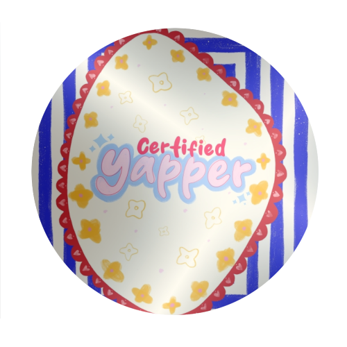 Certified Yapper - Circle Sticker by Yaz Raja