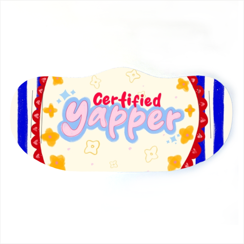 Certified Yapper - face cover mask by Yaz Raja