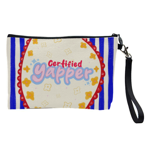 Certified Yapper - pretty makeup bag by Yaz Raja
