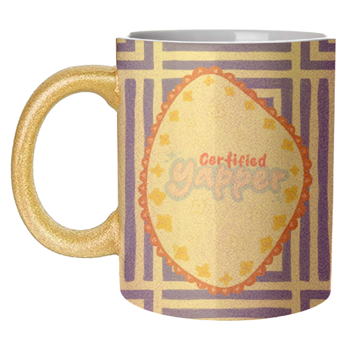 Certified Yapper - unique mug by Yaz Raja