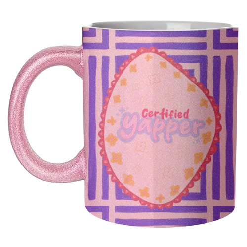 Certified Yapper - unique mug by Yaz Raja