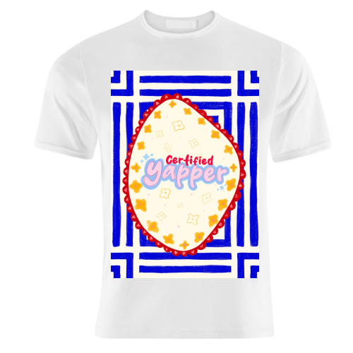 Certified Yapper - unique t shirt by Yaz Raja