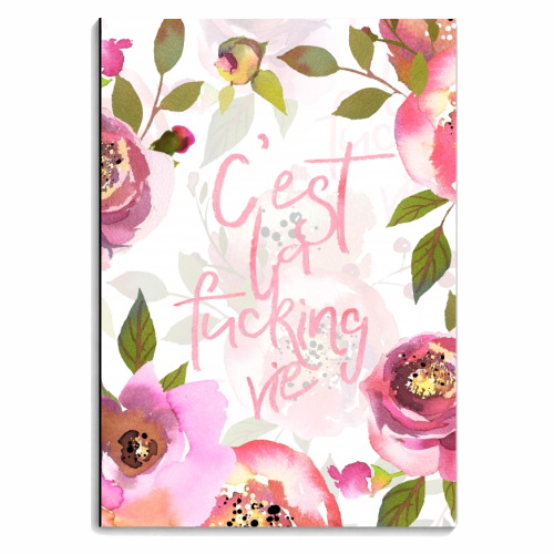 c'est la fucking vie - personalised A4, A5, A6 notebook by Uta Naumann