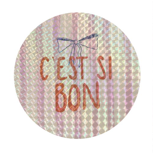 C'est Si Bon French Design - Circle Sticker by Giddy Kipper