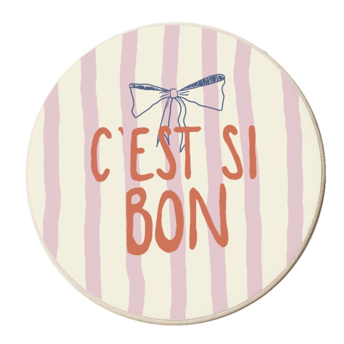 C'est Si Bon French Design - personalised beer coaster by Giddy Kipper