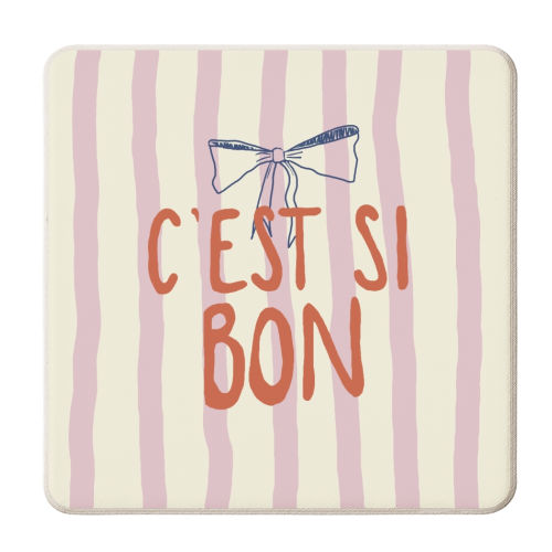 C'est Si Bon French Design - personalised beer coaster by Giddy Kipper