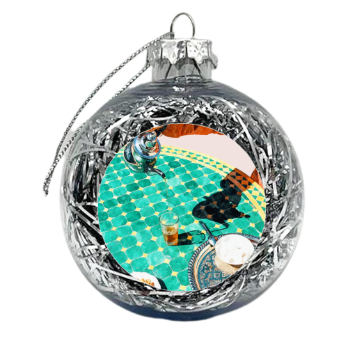 Chai, India Culture & People Painting, Exotic Travel Places Tea Bohemian Colorful Morocco Turkish - xmas bauble by Uma Prabhakar Gokhale