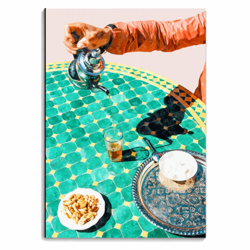 Chai, India Culture & People Painting, Exotic Travel Places Tea Bohemian Colorful Morocco Turkish - personalised A4, A5, A6 notebook by Uma Prabhakar Gokhale