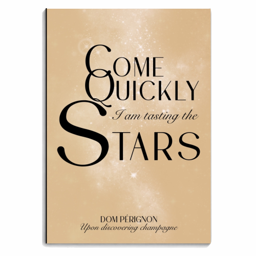 Champagne Quote Gold - personalised A4, A5, A6 notebook by Lisa Wardle