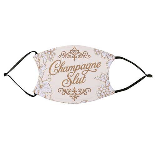 Champagne Slut - face cover mask by Lilly Rose