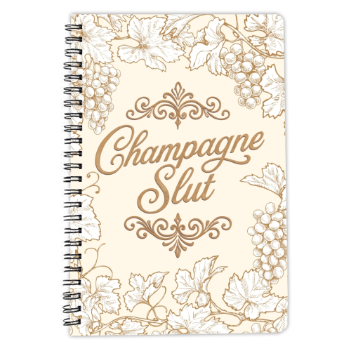 Champagne Slut - personalised A4, A5, A6 notebook by Lilly Rose