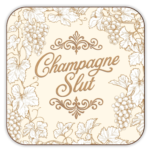 Champagne Slut - personalised beer coaster by Lilly Rose
